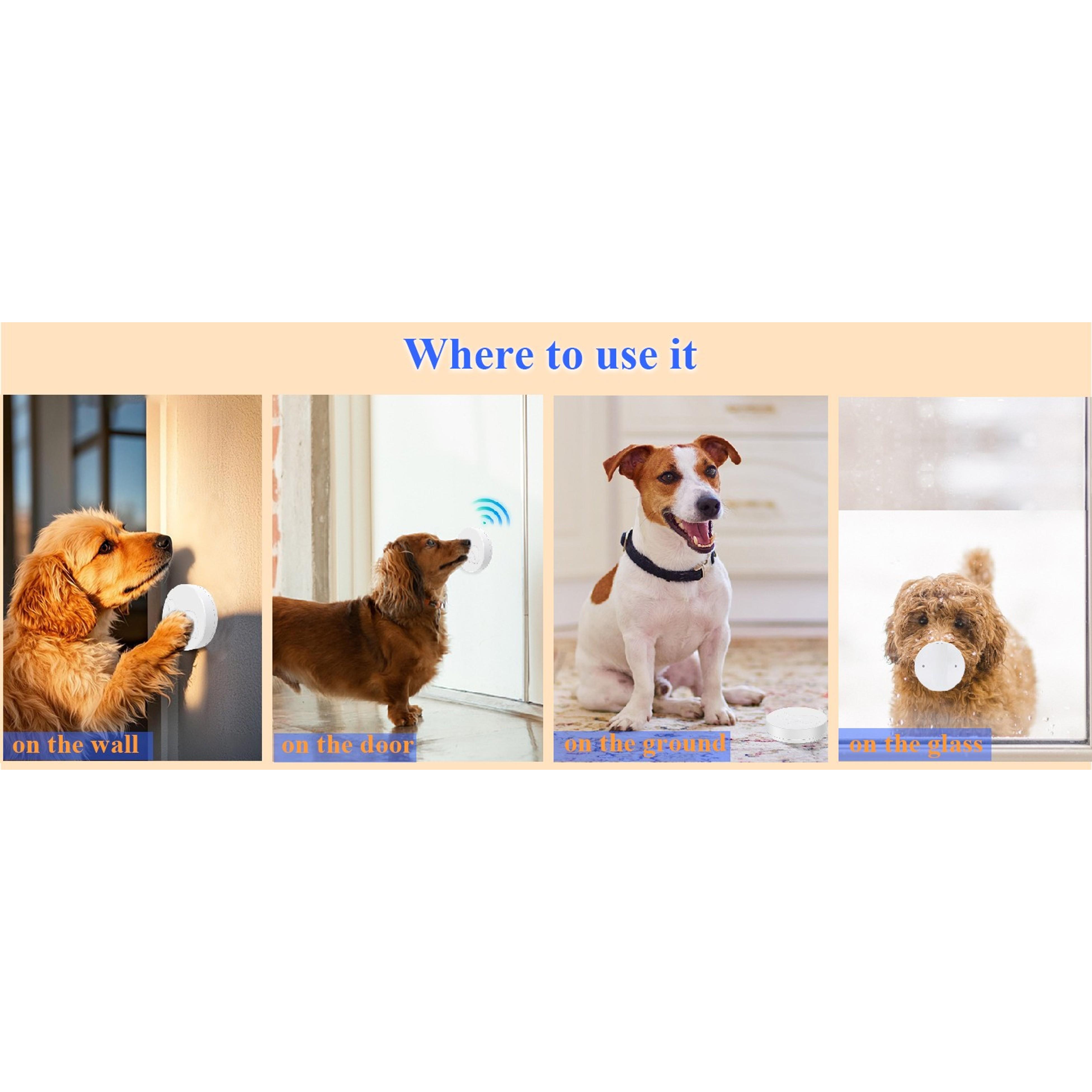 WiFi Dog Door Bell for Potty Training to Go Outside, Smart Doggie Door Bell for Dog, Wireless Doggy Doorbell with Phone App WiFi Dog Door Bell for Potty Training to Go Outside, Smart Doggie Door Bell for Dog, Wireless Doggy Doorbell with Phone App