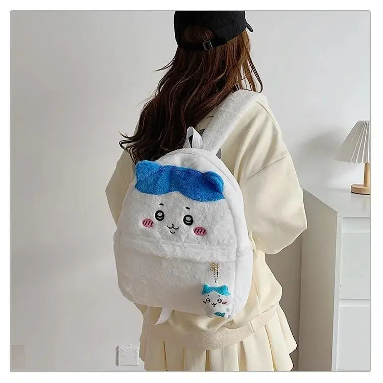 Usagi Backpack Cartoon Cute Kawaii Chiikawa Plush Crossbody Large Capacity Backpack Student Bag Anime Accessories Gifts