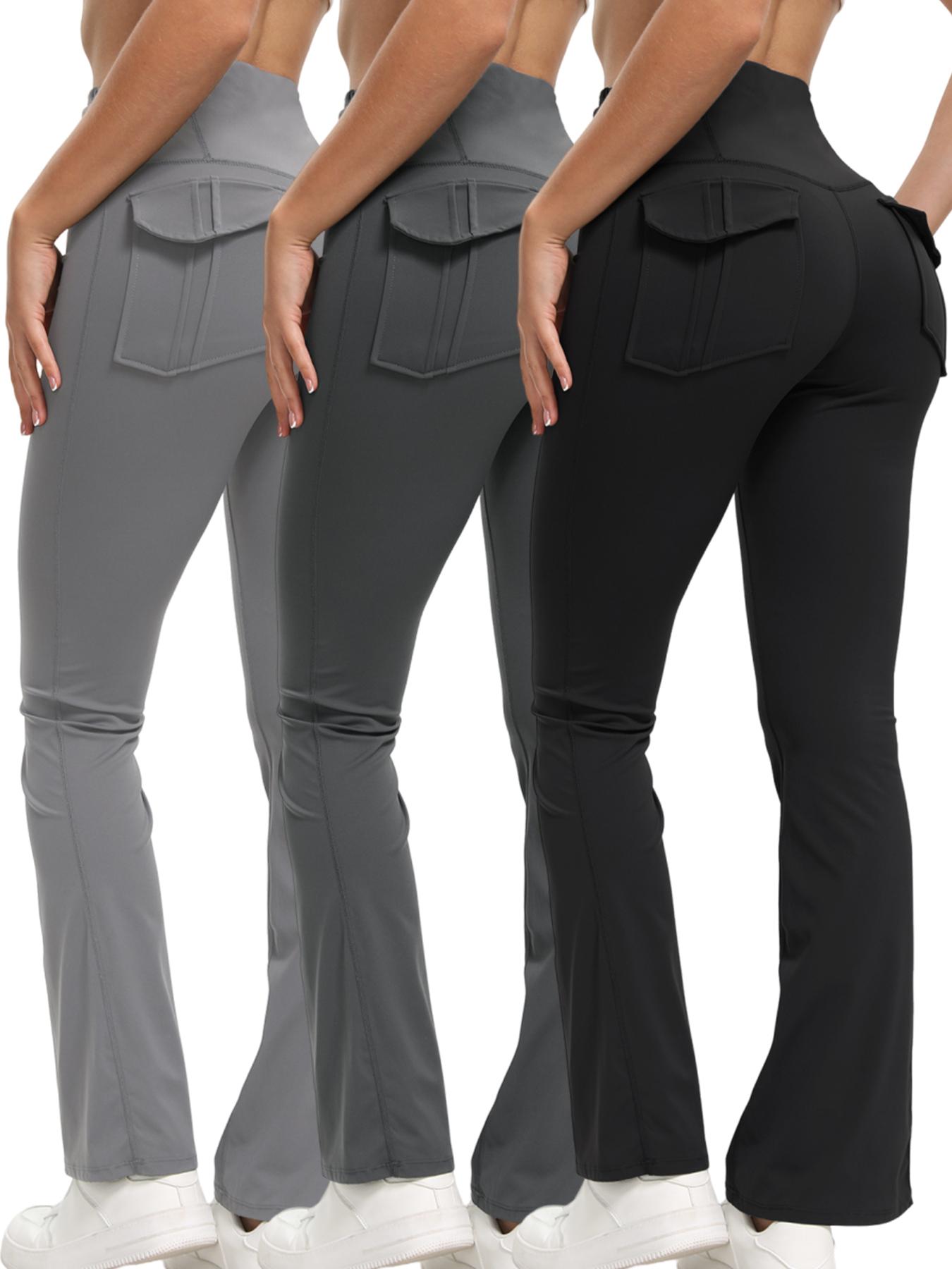 3PCS Women's Flared Leggings with Pockets Women's Flared Sweatpants Fitness Leggings Butt Lifting Fitness Yoga Leggings Track Sporty Pants Grey Sweatpants Women Streetwear Durable Stretchy Exercise Pants Activewear Outdoor Season Versatility 3PCS Women's Flared Leggings with Pockets Women's Flared Sweatpants Fitness Leggings Butt Lifting Fitness Yoga Leggings Track Sporty Pants Grey Sweatpants Women Streetwear Durable Stretchy Exercise Pants Activewear Outdoor Season Versatility