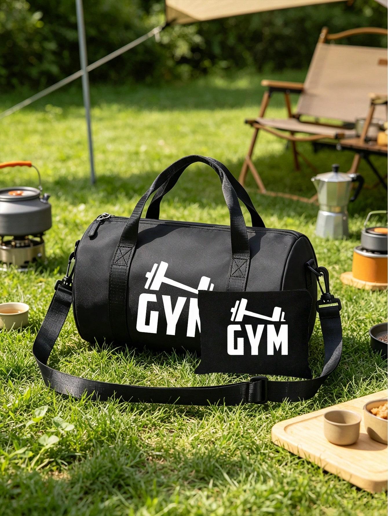Fitness Print Travel Gym Bag Workout Sport Bags Large lightweight tote with reinforced handles, holds sports gear, shoes & towels. Perfect for yoga, workouts, sports and weekend trips, great Father's Day & graduation gift. Multifunctional Sports Bag