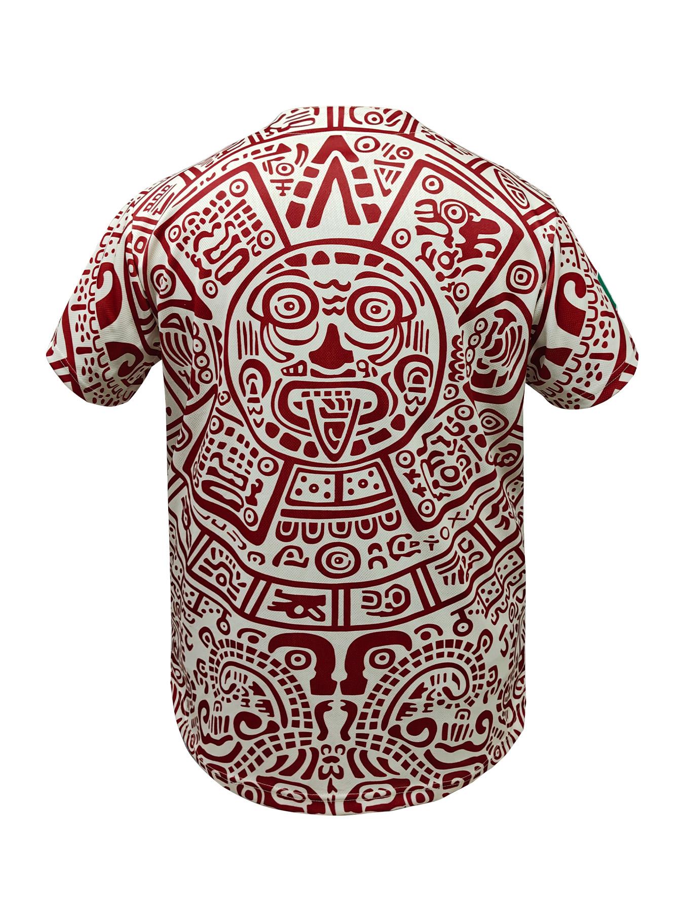 Men's Baseball Jersey, Short Sleeve Mexico Embroidered Shirt For Sports Jersey Shirts