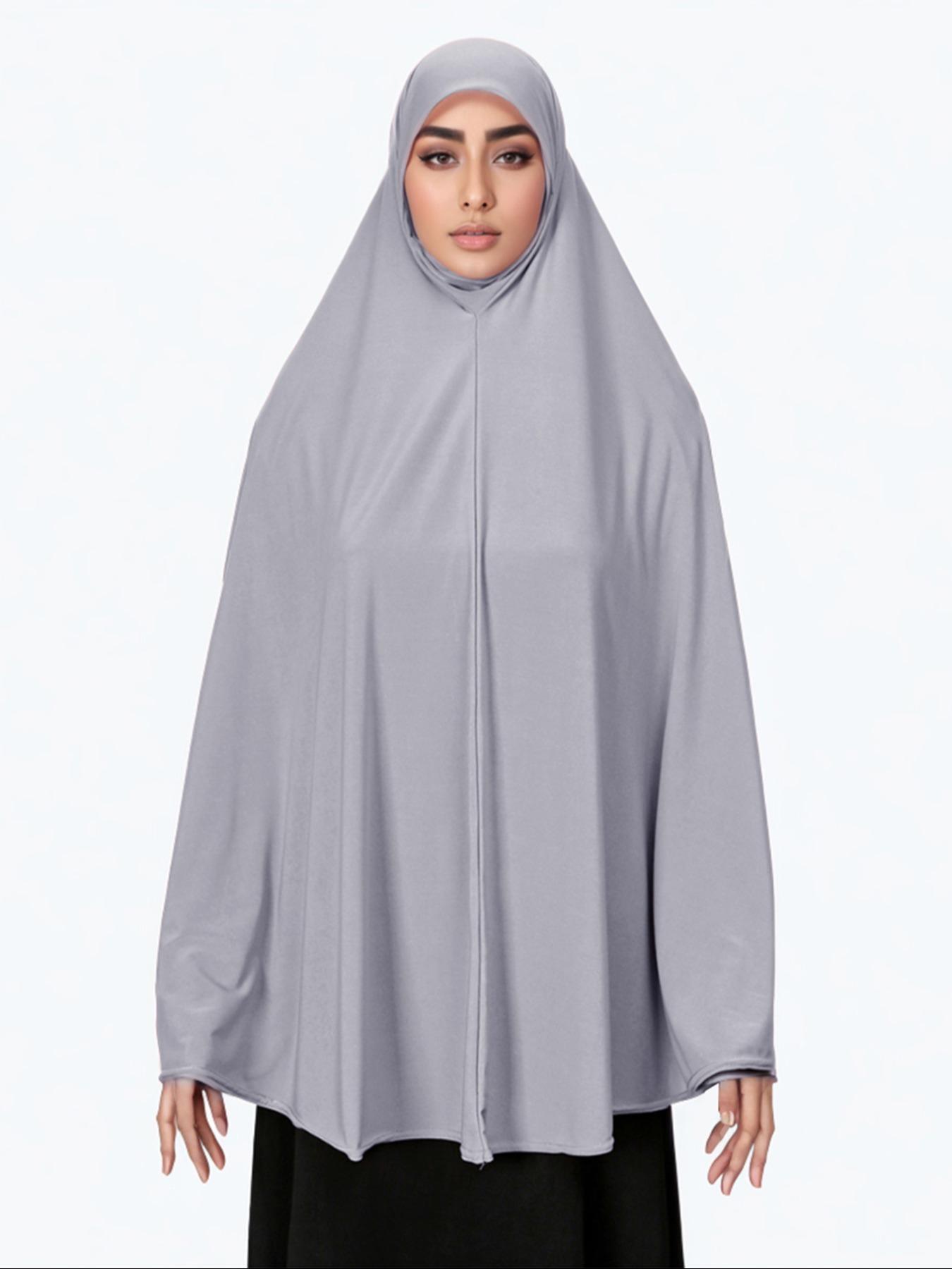 Women's Solid Color Instant Hijab, Casual Elegant Hijab for Daily Wear, Fashion Accessories for Women & Girls