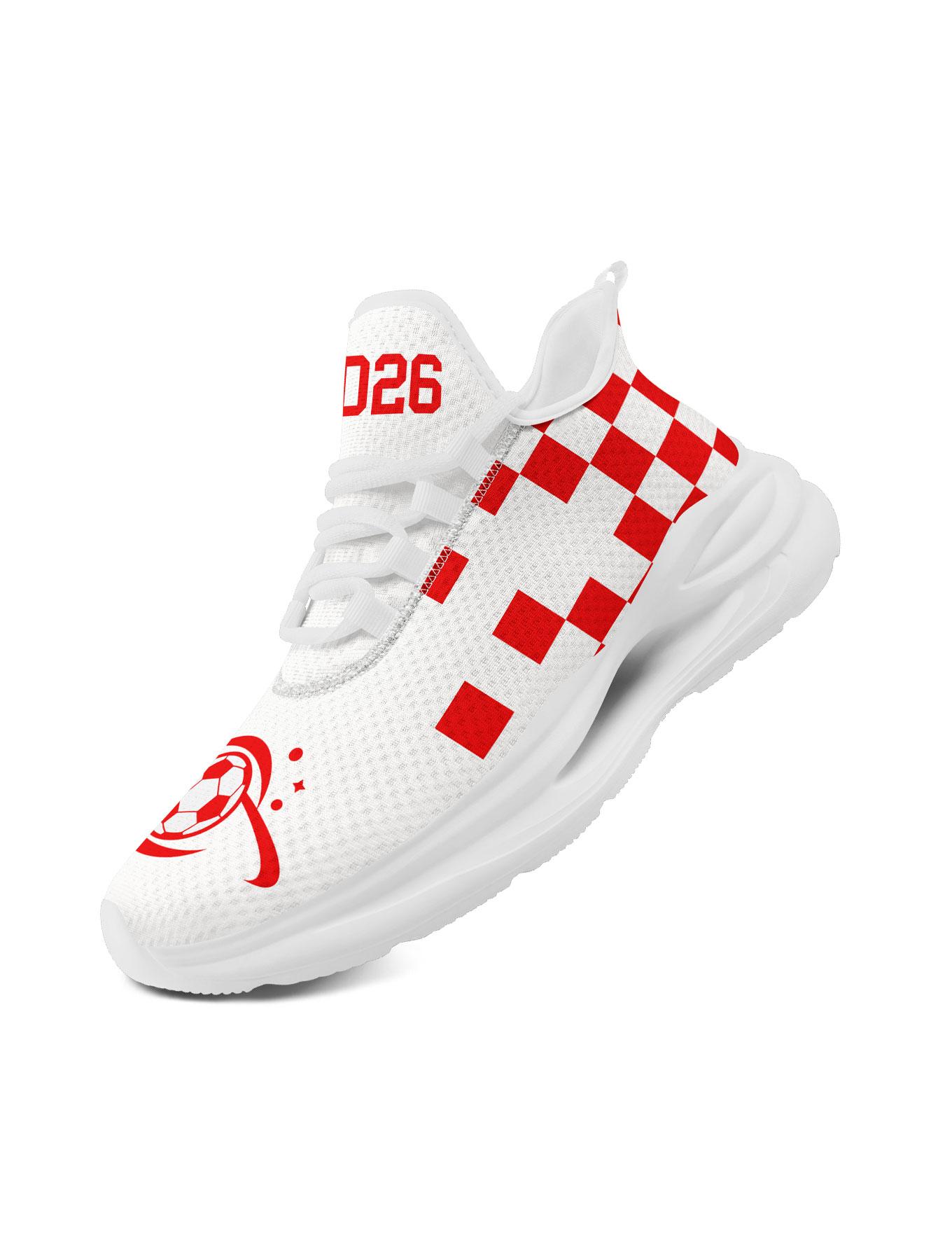 Men's SUI Sporty Checkered Design  Running Shoes, Stylish Breathable Performance Sneakers, Comfortable Wide Fit Daily Trainers