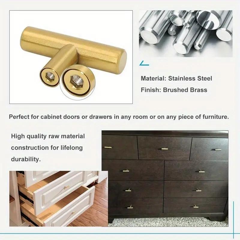 20PACK  Modern Rectangular Cabinet Knobs and Pulls Set, 50mm Single Hole Door Hardware Handles with Screws, Durable Metal Finish, Easy Installation