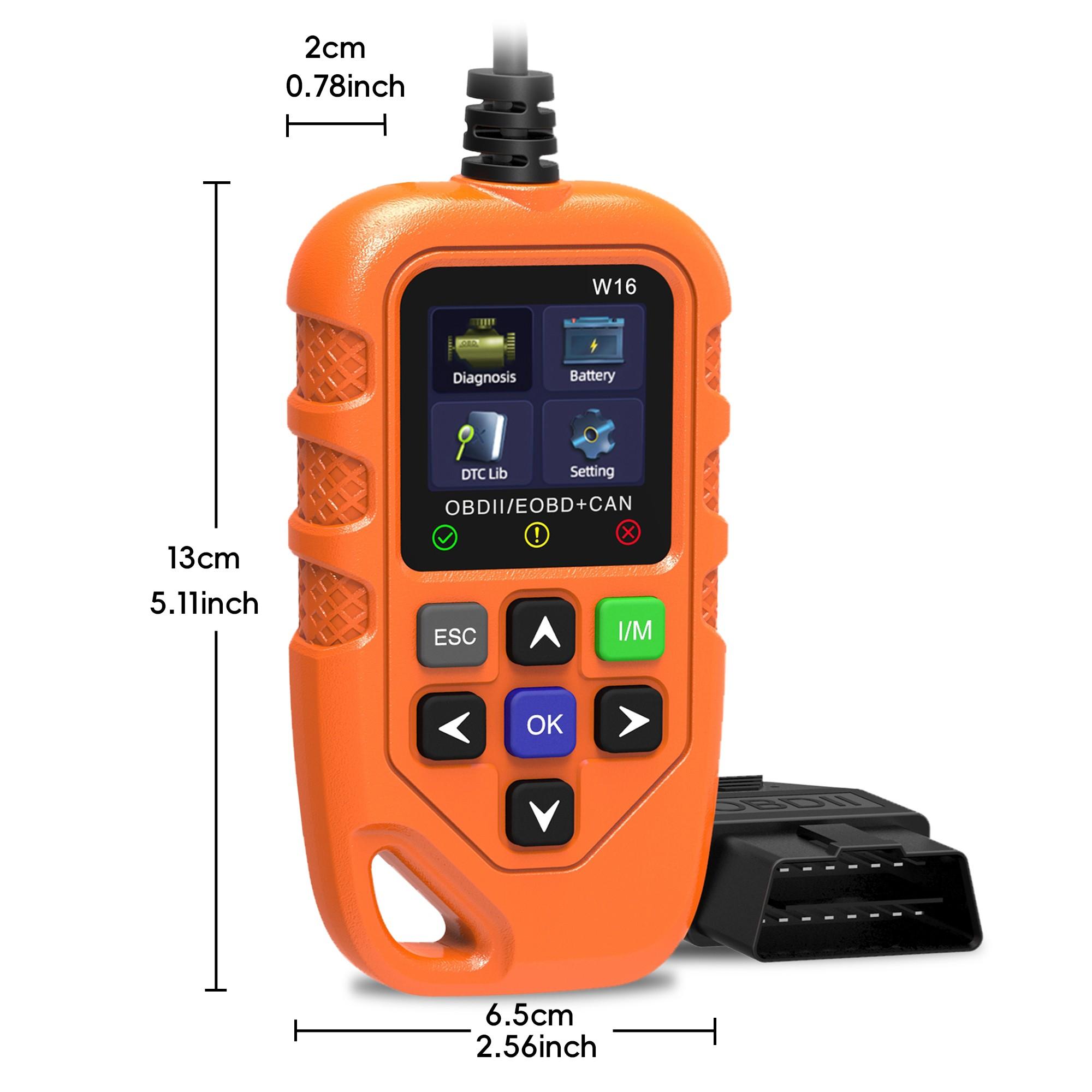 Obd2 Scanner Diagnostic Code Reader, Car Voltage Tester Engine Fault Scan Tool, Charging Test Diagnostics, Model Xinghao V119, No Battery