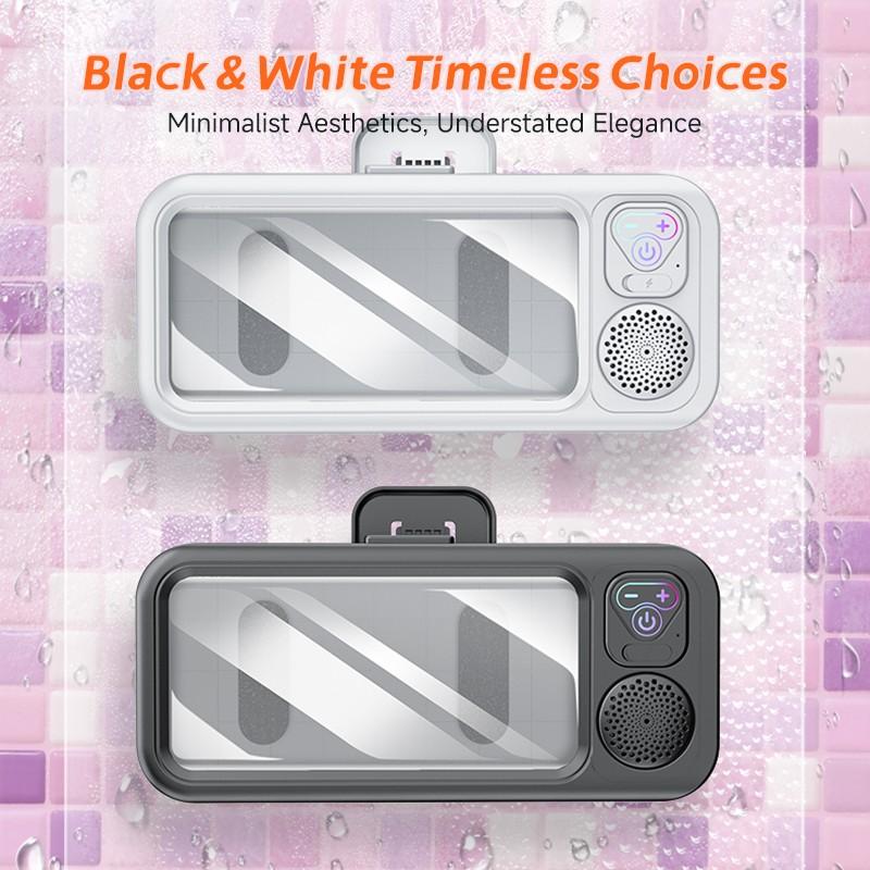 Waterproof Box Speaker, Bathroom Waterproof 360° Rotating Touchscreen, Bluetooth-compatible Speaker, Watch Movies, Listen Music, Phone Stand