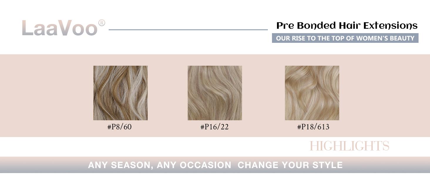 LaaVoo Utip Hair Extensions Human Hair Pre Bonded Extensions U Tip Extensions human hair 50 Gram Outdoorfun TikTokShopBlackFriday