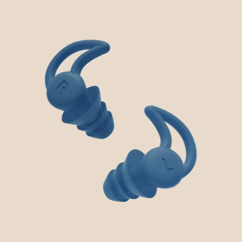 3-Layer Waterproof Reusable Silicone Ear Plugs, 2 Pairs for Swimming, Surfing, Snorkeling, Adults & Teens Aged 14+