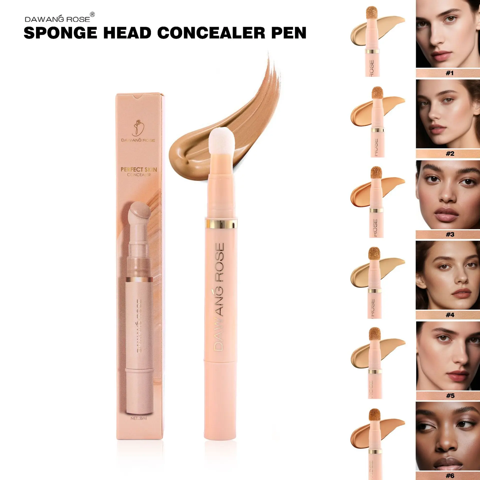 Concealer Concealer Brightening Concealer Cover Spot, Acne, Black Eyes, Concealer Pen, Tattoo, Scar Mask, Eye Brightening&Repairing Lotion