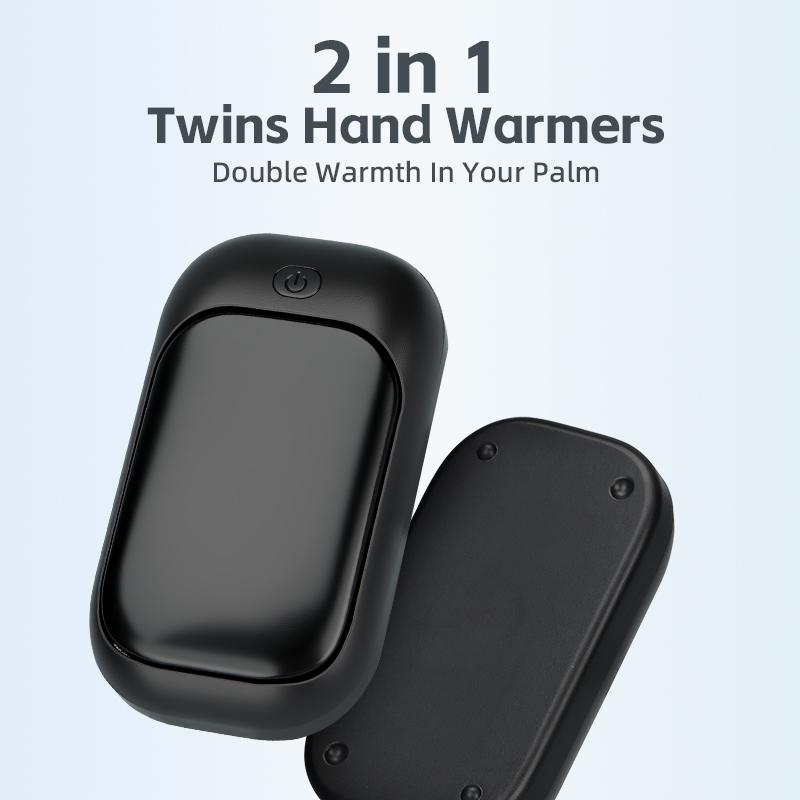 Rechargeable Hand Warmer 2-Piece Set, Magnetic Electric Heater, Three-Tier Temperature Control, Ultra-Wave Fast Heating, Smart Chip Safe Heating