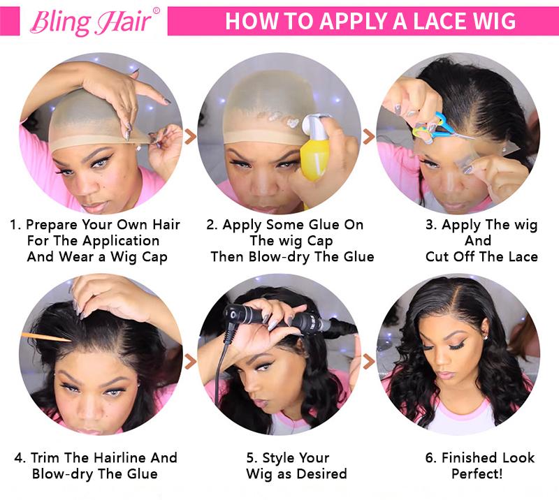 Bling Hair 6x4 5x5 HD Lace Easy Wear Straight Glueless Human Hair Wigs Pre Plucked Pre Cut Lace Closure Wigs for Beginners 180% Density Body Wave Lace Closure Wigs for Black Women #TikTokShopBlackFriday