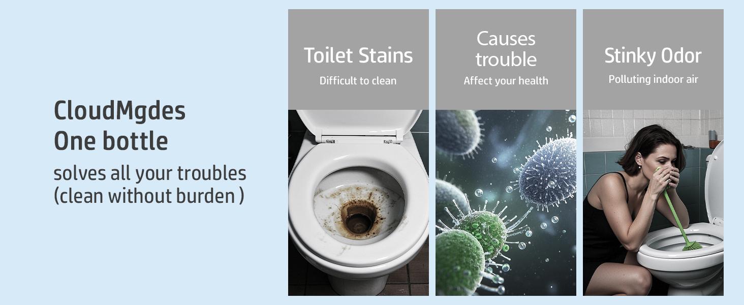 （Don’t Drink!) CloudMades Beverage Can Toilet Bowl Cleaner – Septic Safe Toilet Tablets in Bottle, 3 Scents (Ocean, Jasmine, Peach), Automatic Long-Lasting Toilet Cleaner, Powerful Stain Remover & Deodorizer