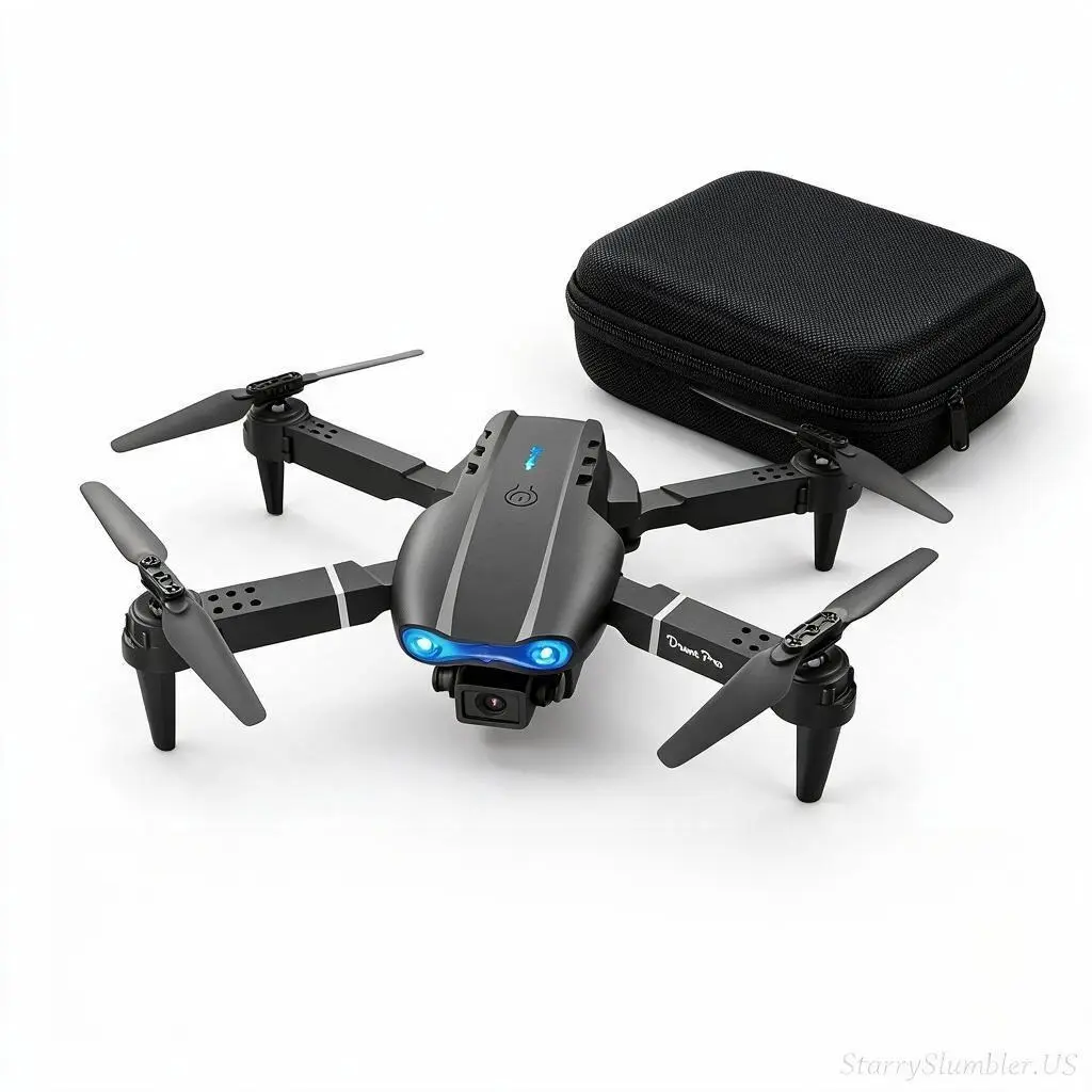 StarrySlumber.US E99 RC Quadcopter Toy, Portable Outdoor RC Flying Toy with Storage Bag and Complete Accessories