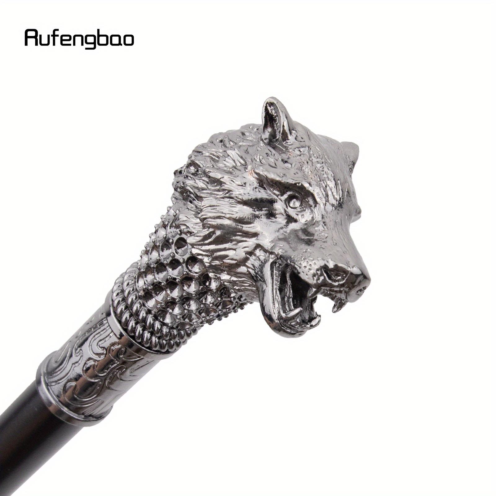 Silver Wolf Fashion Stick Decorative Stick Cospaly Vintage Party Fashionable Cane Crosier 91cm
