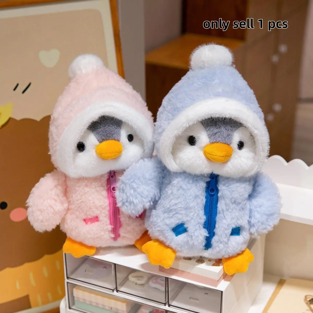 Cute Penguin Plush Toy, 1 Count Cartoon Penguin Plush Doll, Stuffed Animals Birthday Gift, Home Decor