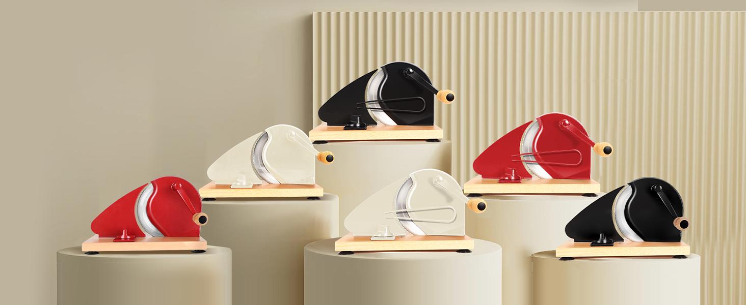 【Upgraded】Manual Bread Slicer Adjustable Thickness, Hand Crank Bread Slicer for Homemade Sourdough Bread with Scale Line & Suction Cup & Metal Guide,Quality Solid Wood Base & Gift-Level Packaging