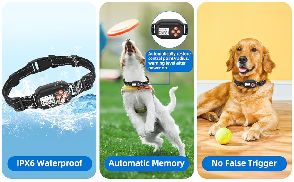 【BFCM】GPS Wireless Dog Fence, Pet Electric Containment System, IPX6 Waterproof/Rechargeable Collar, Beep/Vibration/Shock Correction Mode, for Dogs Over 20 Lbs