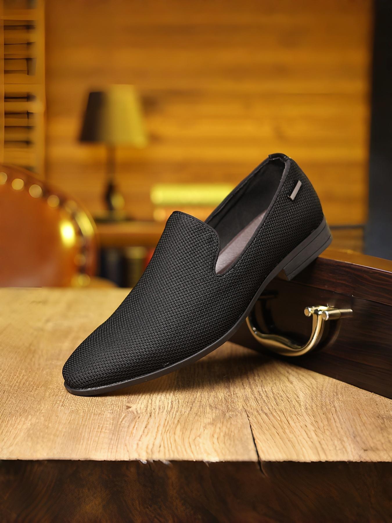 Spring Summer Street Style Must-Have! Knit Breathable Pointed Toe Loafers, Lightweight Business Casual, Perfect for All Seasons