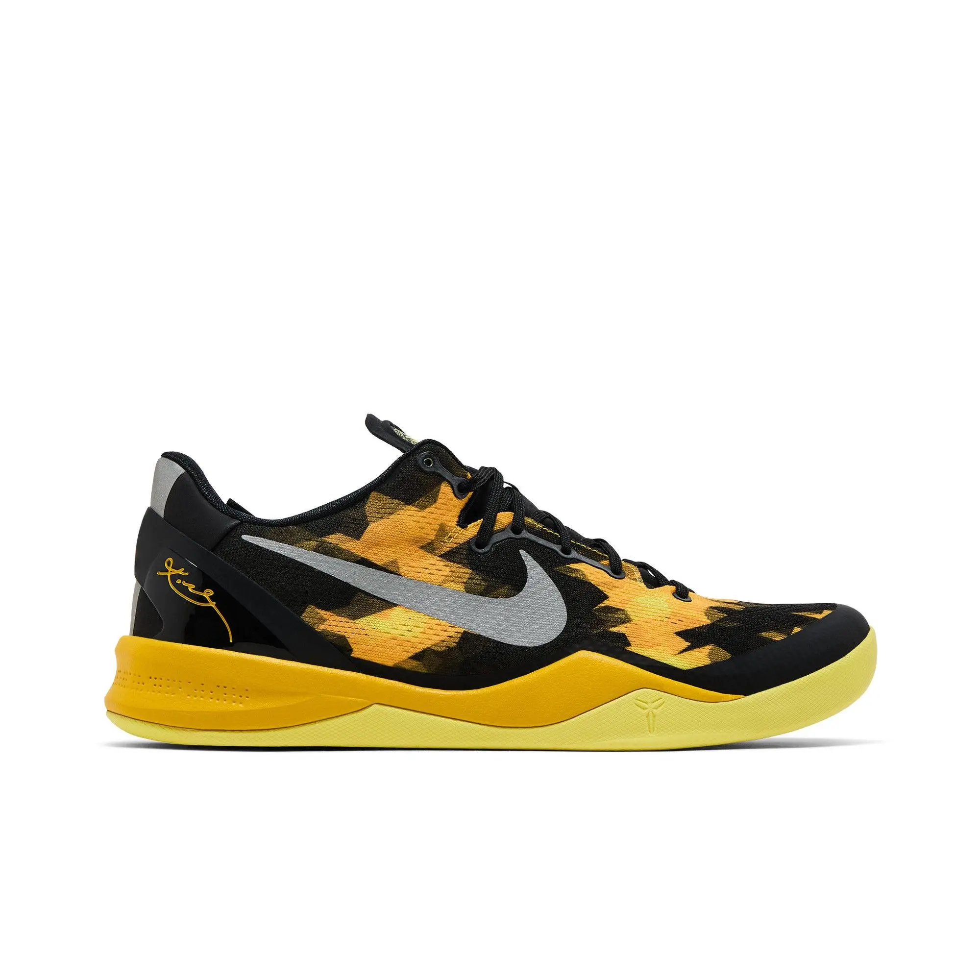 Nike Kobe 8 'Sulfur Electric' (Unisex) Black/Strata Grey/Vivid Sulfur/Electric Yellow basketball shoes 555035 001