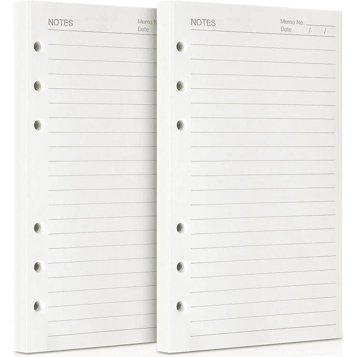 A5 6-Hole Lined Planner Refill Paper, 280 Pages, 5.6" x 8.3", 100gsm, White Lined Inserts for 6-Ring Binders, Planners, Diaries, Journals & Organizers (Not for 3 or 7 Ring Binders)