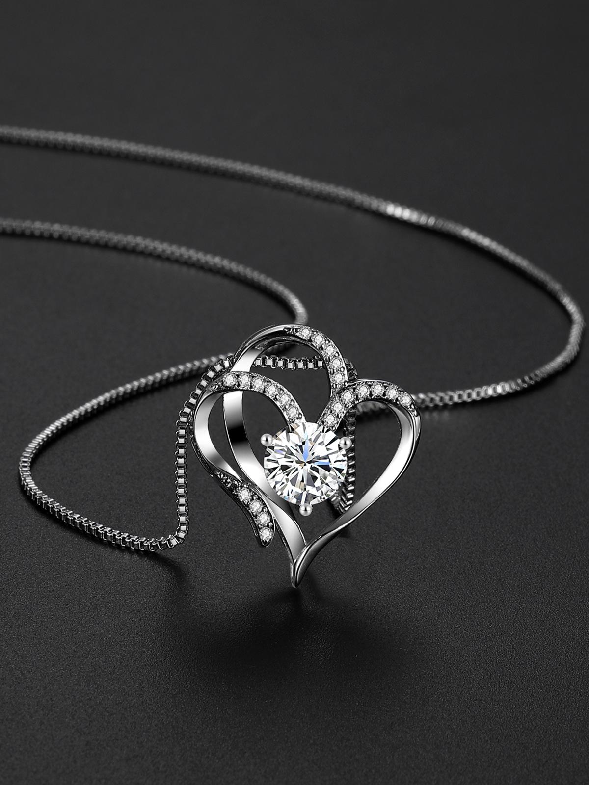 gifts for Women, Preserved Rose with Heart Necklace, gifts for Mom Wife Women Sister Grandma Girlfriend Her, Mothers Day  gifts from Daughter Son Birthday Christmas Valentines Day decorative gift box