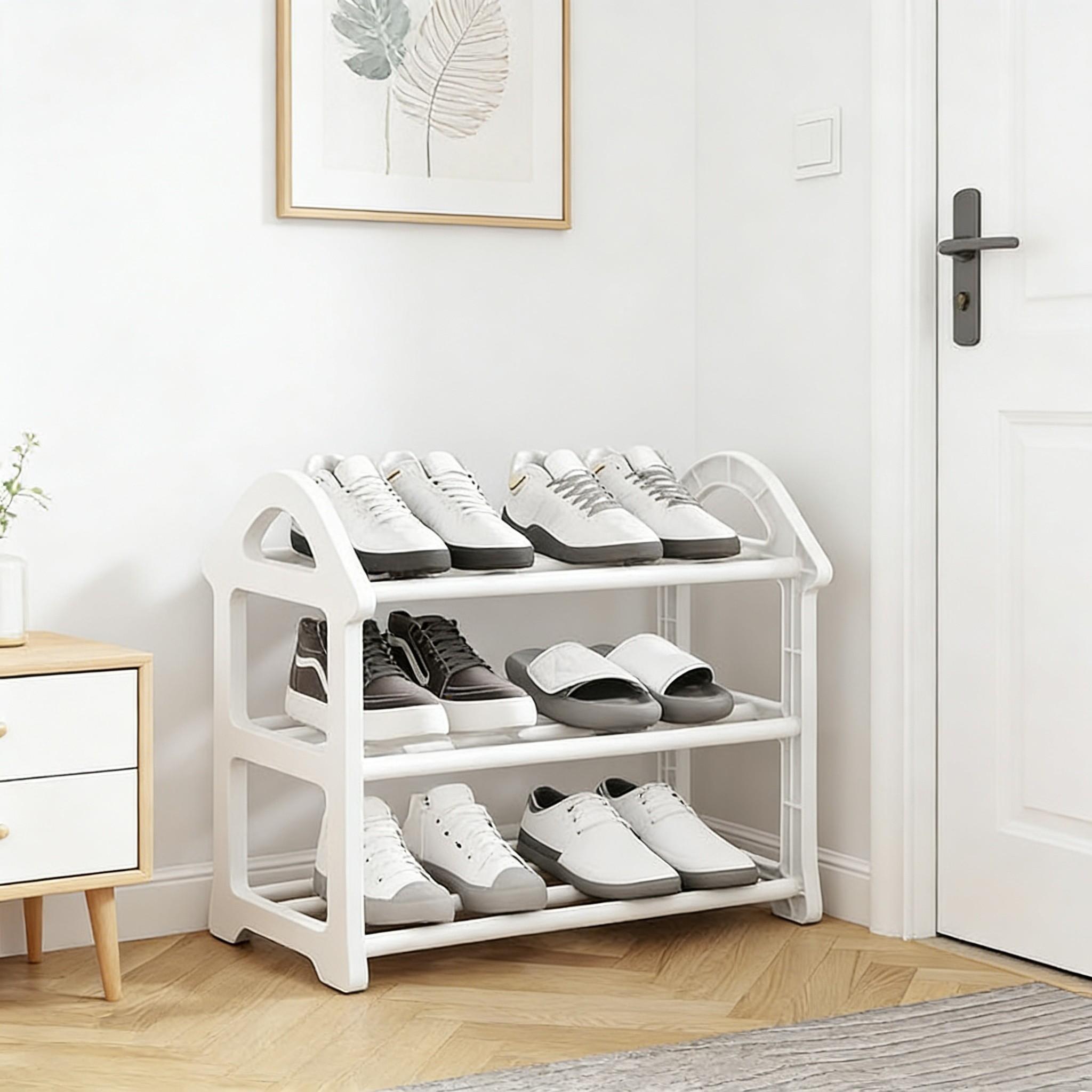 Multi-Layer Metal Shoe Rack, Durable and Space-Saving, Ideal for Entryway, Closet, Bedroom, Garage, Ground Installation Storage Organizer