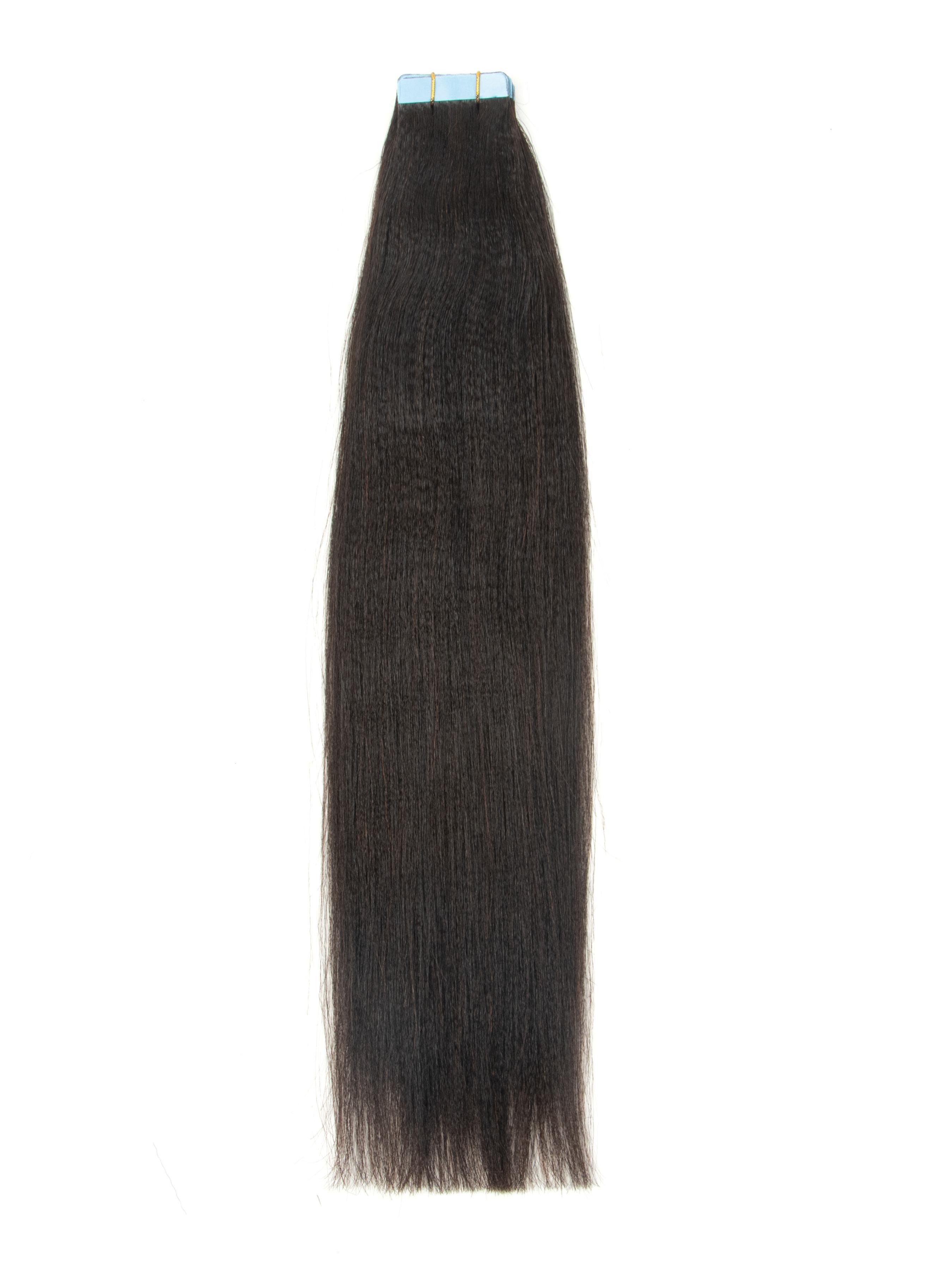 Light Yaki Tape In Hair Extensions Human Hair Silky Cuticle Remy Tape in Extensions Silk Pressed Yaki Tape ins 16-22inch 20pcs