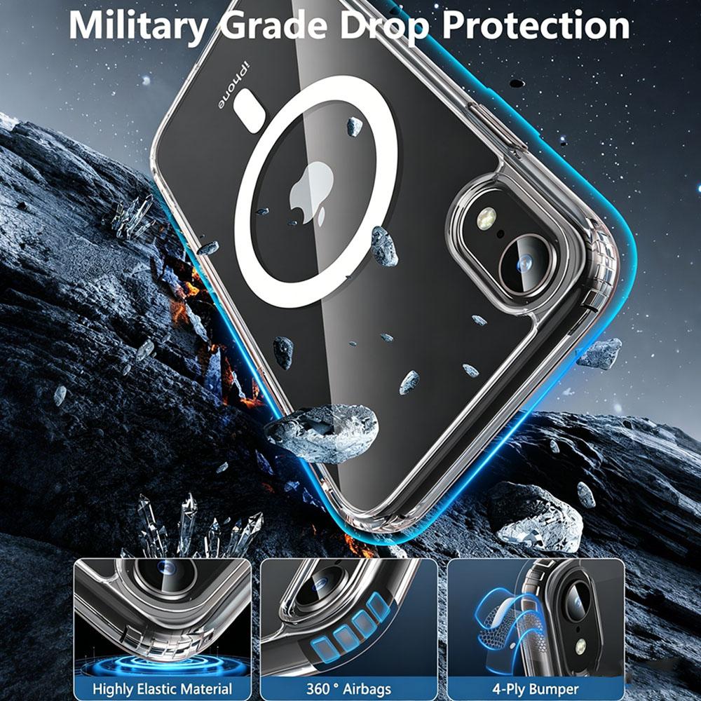 Magnetic For iPhone XR X/XS XS MAX Phone Case [Compatible with MagSafe][Non-Slip],PC  Back Slim Shockproof Protective Case Cover
