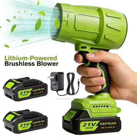 【Toolupgrade】21V Cordless Storm Machine - Handheld Leaf Blower/ Battery/ Charger Power Fan