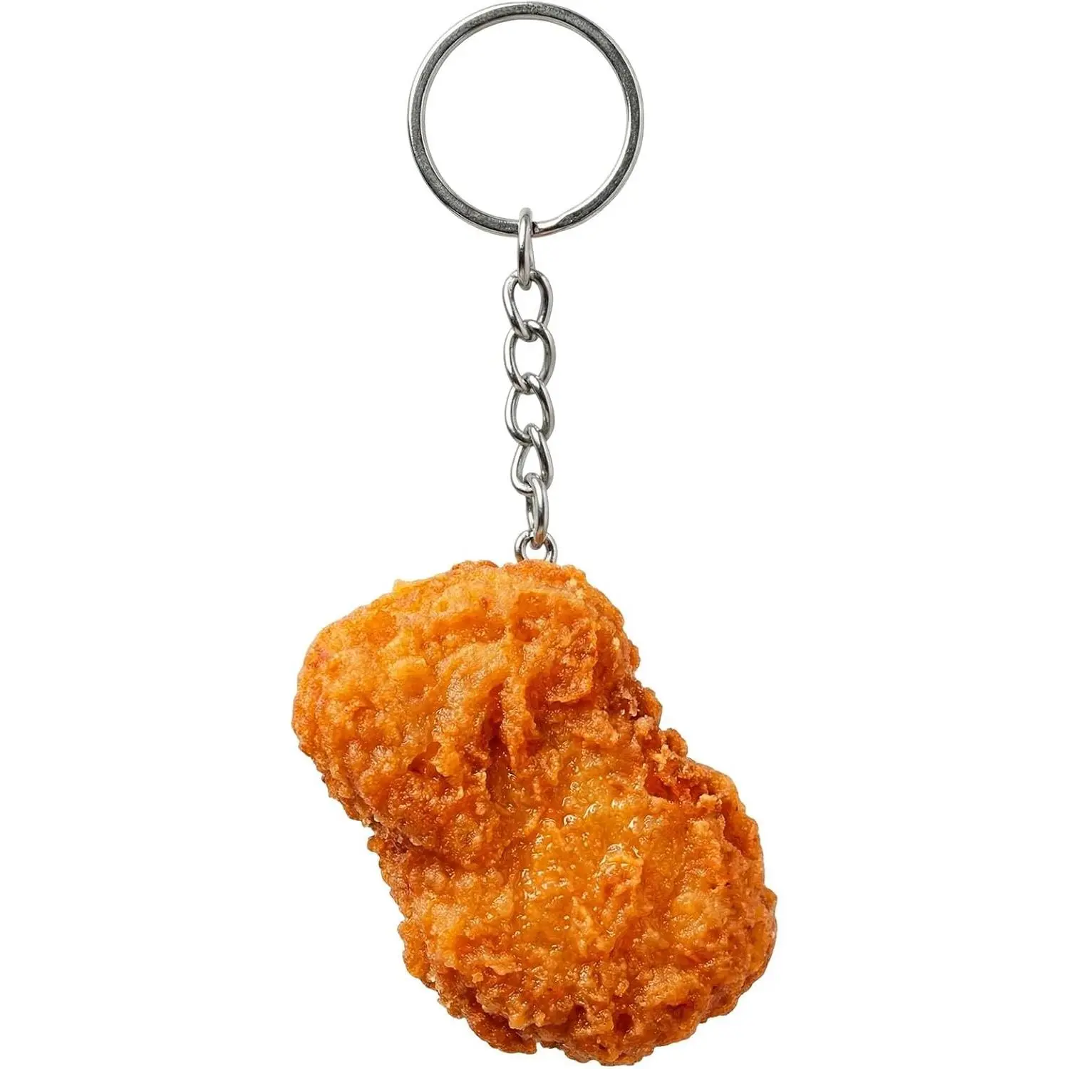 Imitation Chicken Nugget Keychain Funny Gifts Food Key Chain Random Stuff Realistic Keychains Accessories Ornament