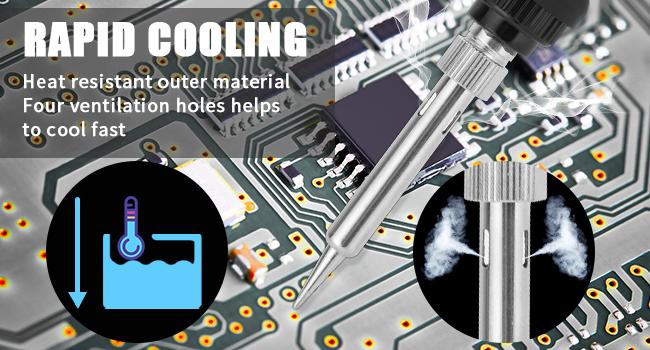 Soldering Iron Kit, 60W Soldering Iron with 5pc Interchangeable Tips, 10-in-1 Adjustable Temperature Solder Welding Tools, Fast Heating, Electronic Repair, 110V