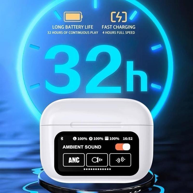 Wireless Earphone, In-ear Design NoiseCancellingHeadphone with Touch Screen, Stereo SoundBluetooth-compatible