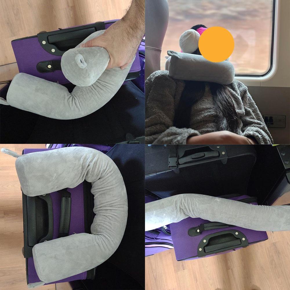 1 adjustable bendable travel pillow - lightweight and flexible neck pillow, ideal for sleeping and travel by car, plane or train