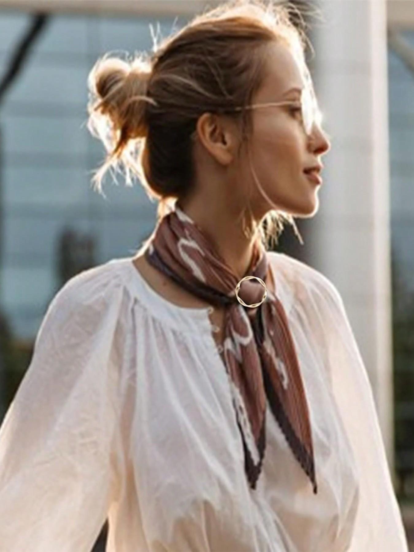 10-Piece Multi-Functional Plastic and Metal Scarf/t-Shirt Clips, Easy Knotting and Waist Cinching, Ideal for Sewing, Knitting, DIY Crafts