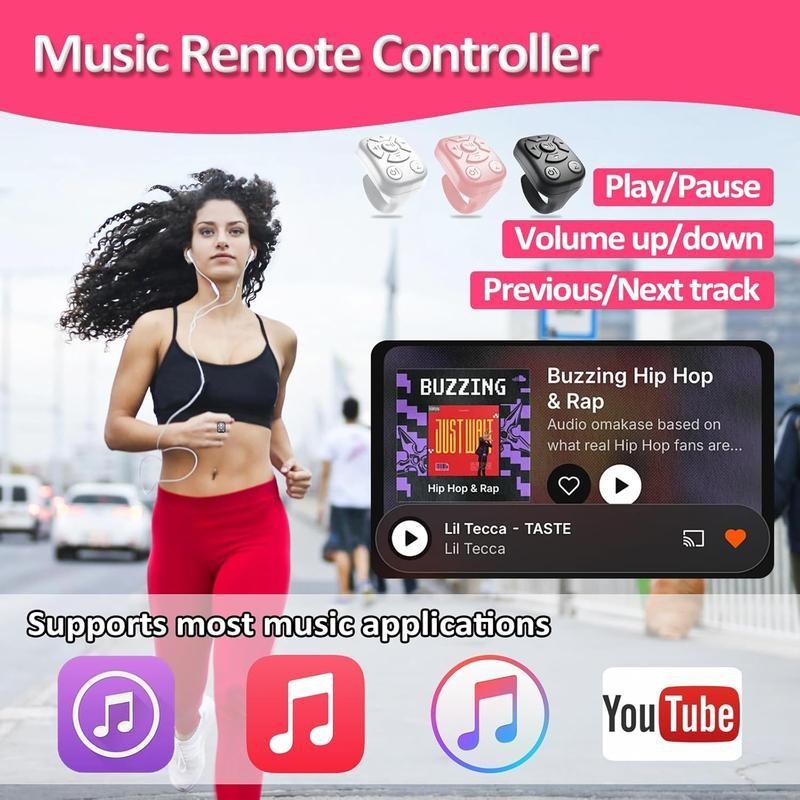 Ring Remote Control Phone Controller, Portable, Multi-APP Selfie Function, Lithium Ion Batteries Included, Model Xinghao J6