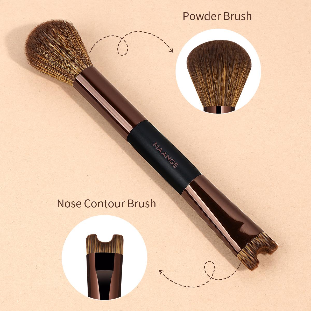 Maange Soft-Bristle Makeup Brush Set - Foundation, Blush, Powder, Eyeshadow, Highlighter, Concealer, Contour, Brow, Lash & Nose Shadow Brushes - Cosmetic Gift Box Set