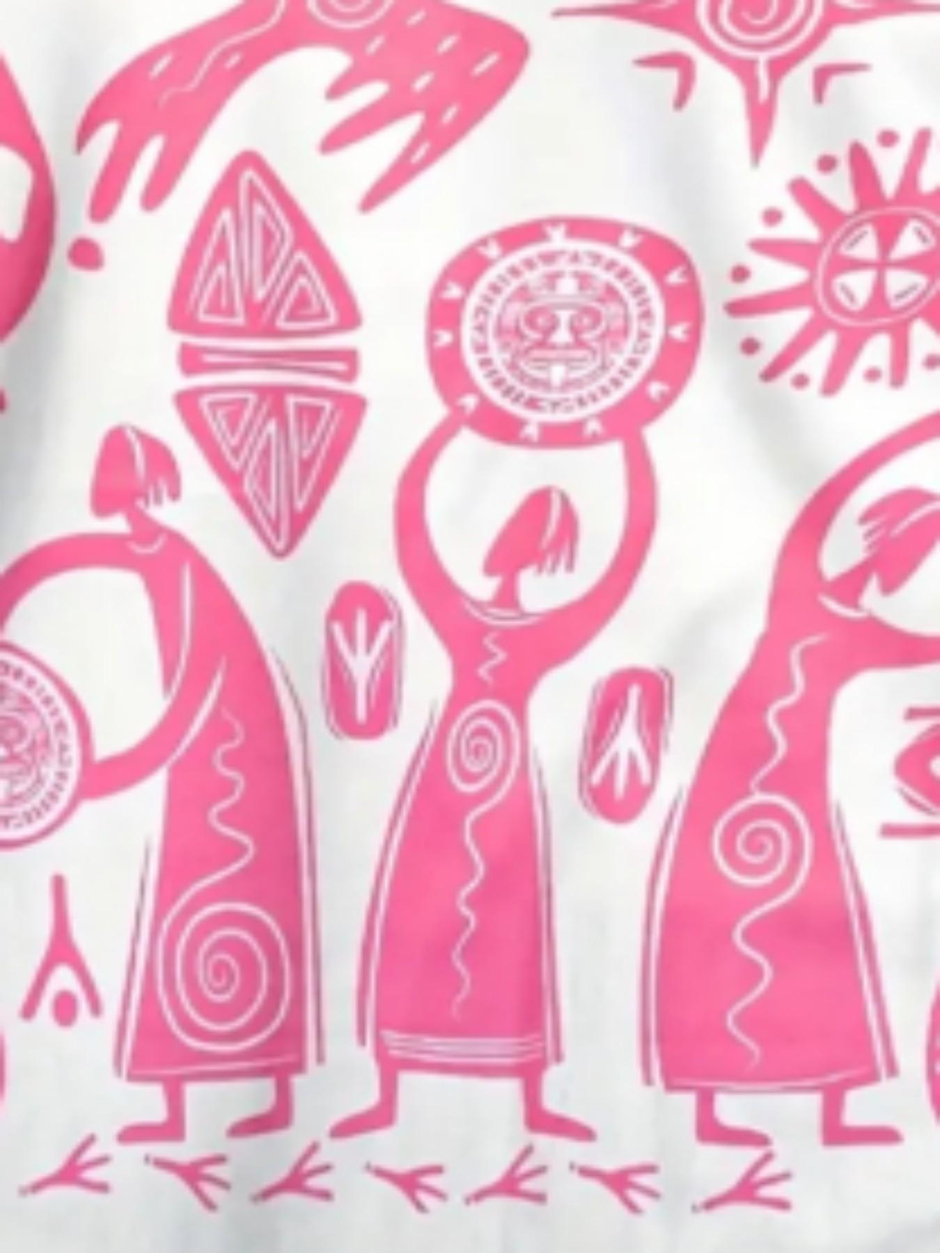 Men's Aztec Tribal Symbol Sport T-Shirt, Ethnic Street Round Neck Short Sleeve Top, Loose-Fitting All-Seasons Clothing