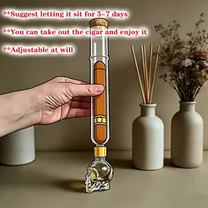 Unique Scented Glass Tube, Moisturizing Aged Glass Care Set, Humidifier Kit with Base and Cork, Elegant Stand, Handmade, High-Quality Material, Fragrance