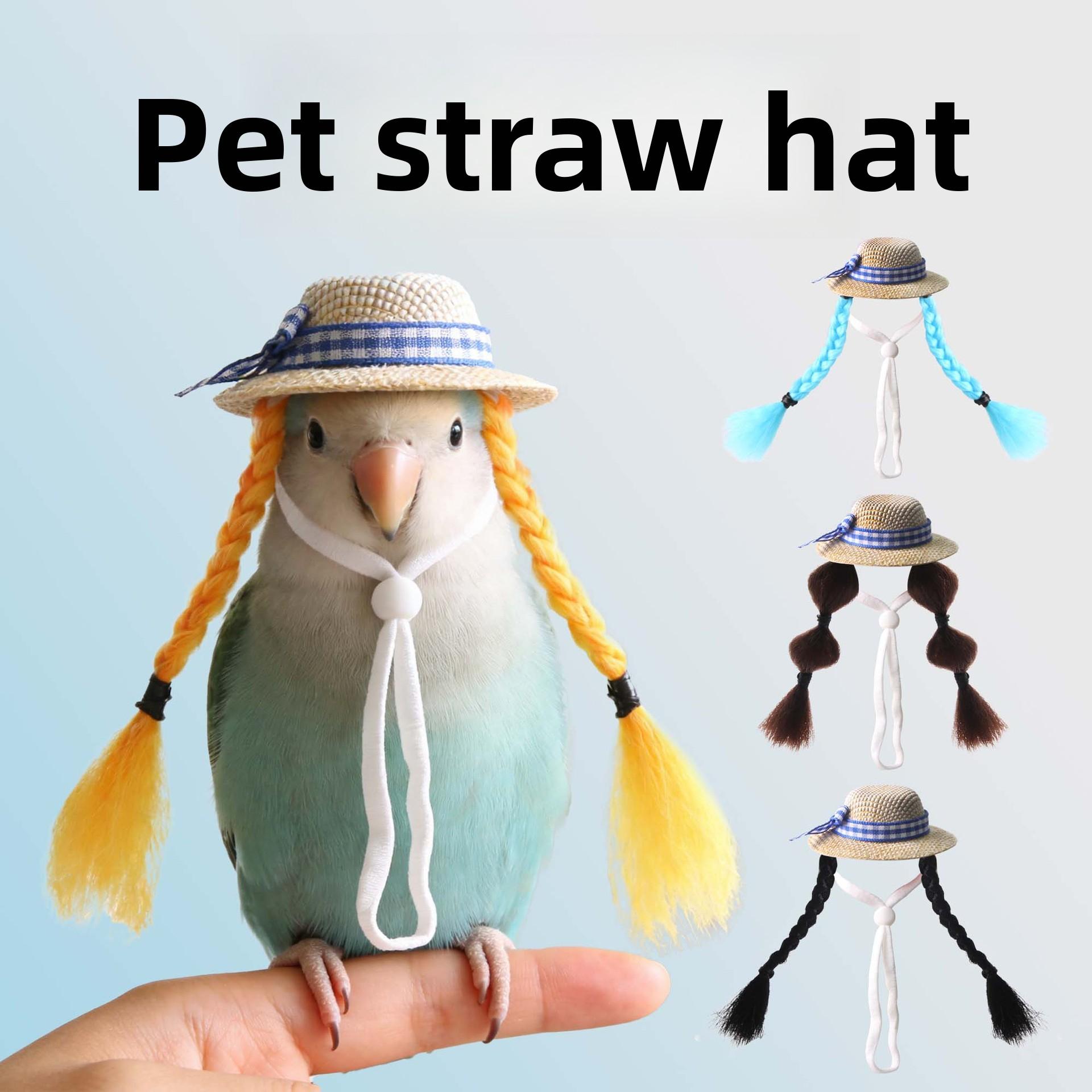 Pet decoration hamster hat, golden hamster decorative wig hat, parrot small hat, budgerigar and cockatiel small pet accessories DIY Metal Cat Playpen with Skylight Multi-Level Rabbit Hutch Run