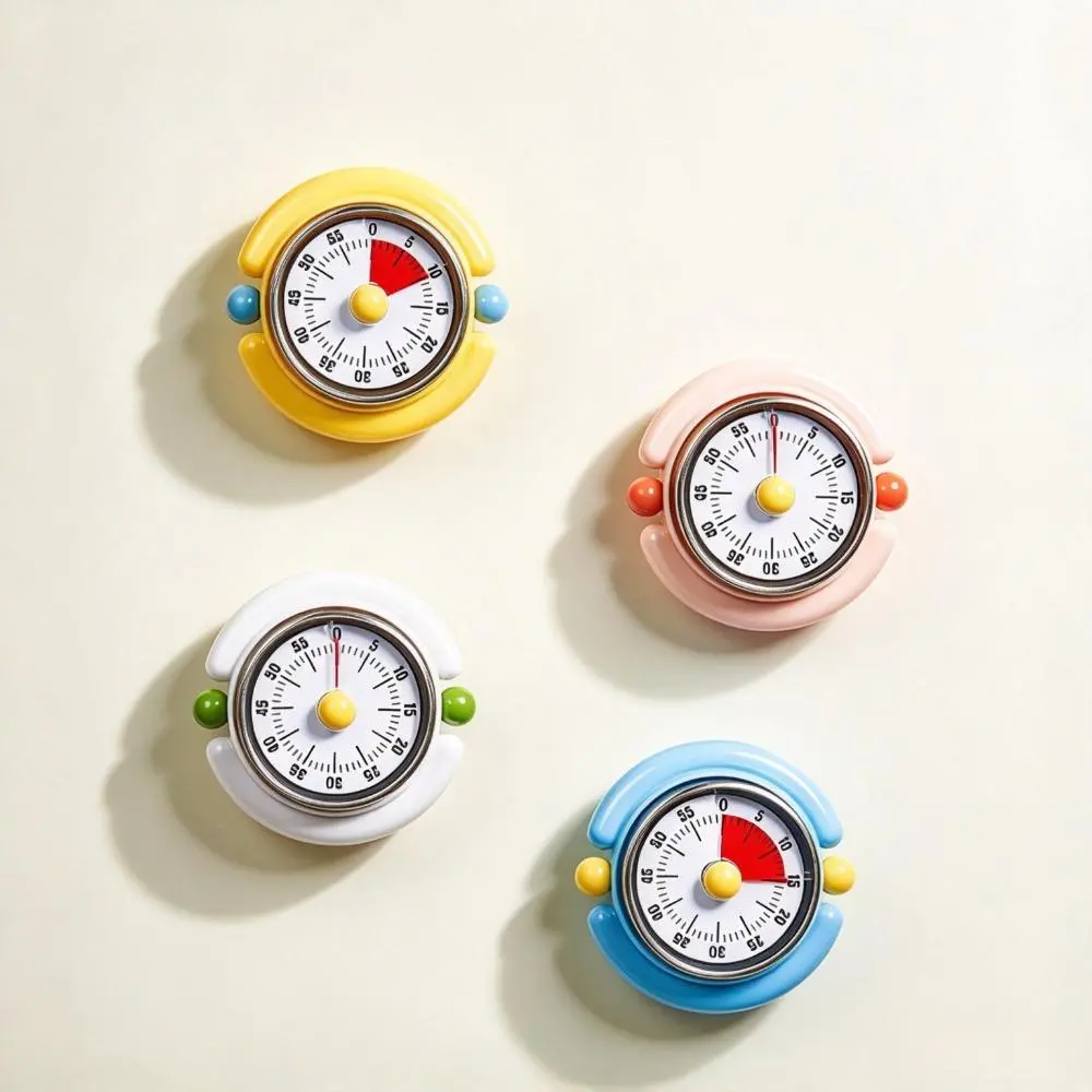 Handy Mechanical Kitchen Timer - 60-Minute Visual Countdown Tool with Magnetic Back, Wind-Up No-Battery Accessory for Home, Study (Sports & Outdoor Accessories)