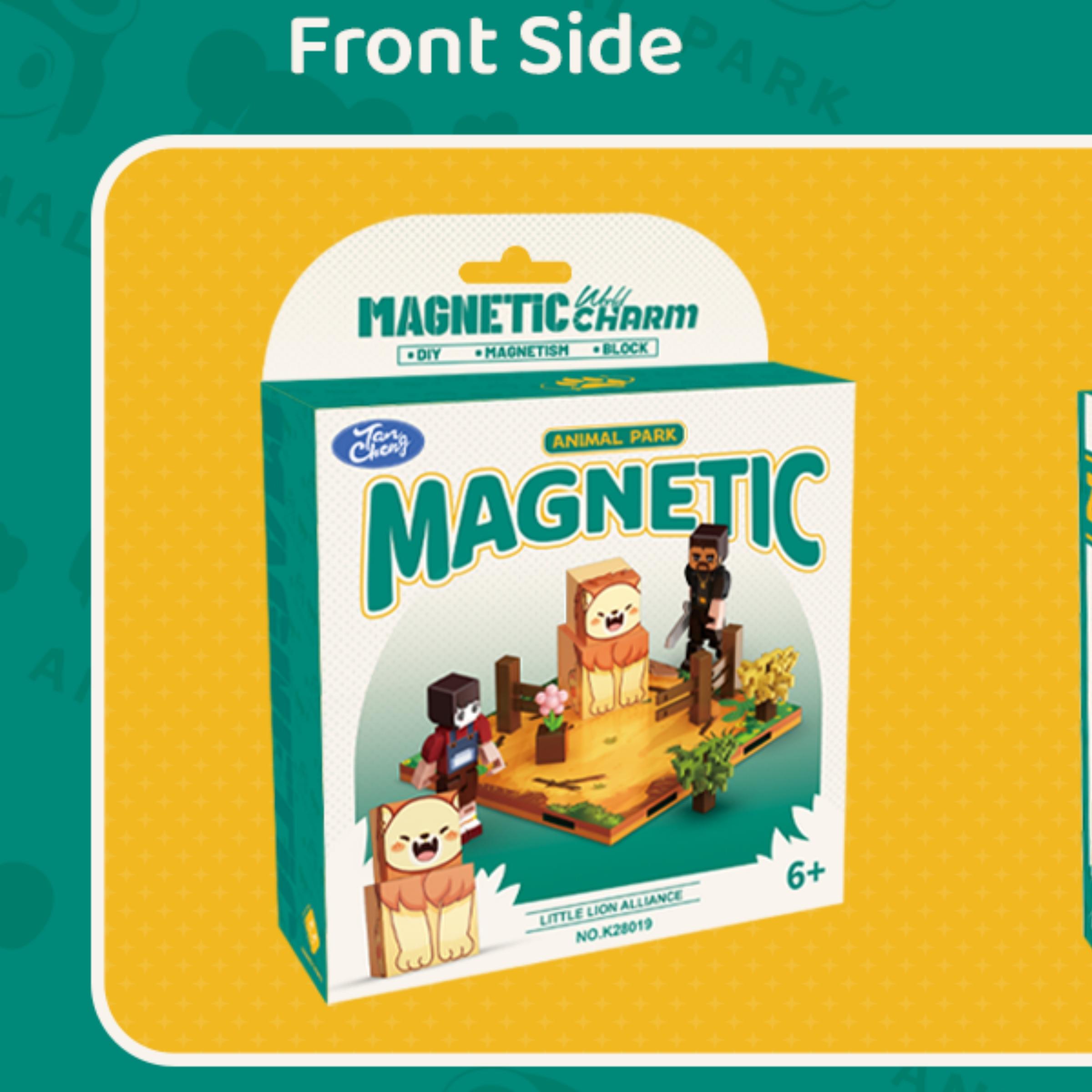 Magnetic Building Blocks Minecraft Lion Scene, DIY Puzzle Toy for Kids, Educational Gift for Boys and Girls, Creative Playset Magnetic Building Blocks Minecraft Lion Scene, DIY Puzzle Toy for Kids, Educational Gift for Boys and Girls, Creative Playset