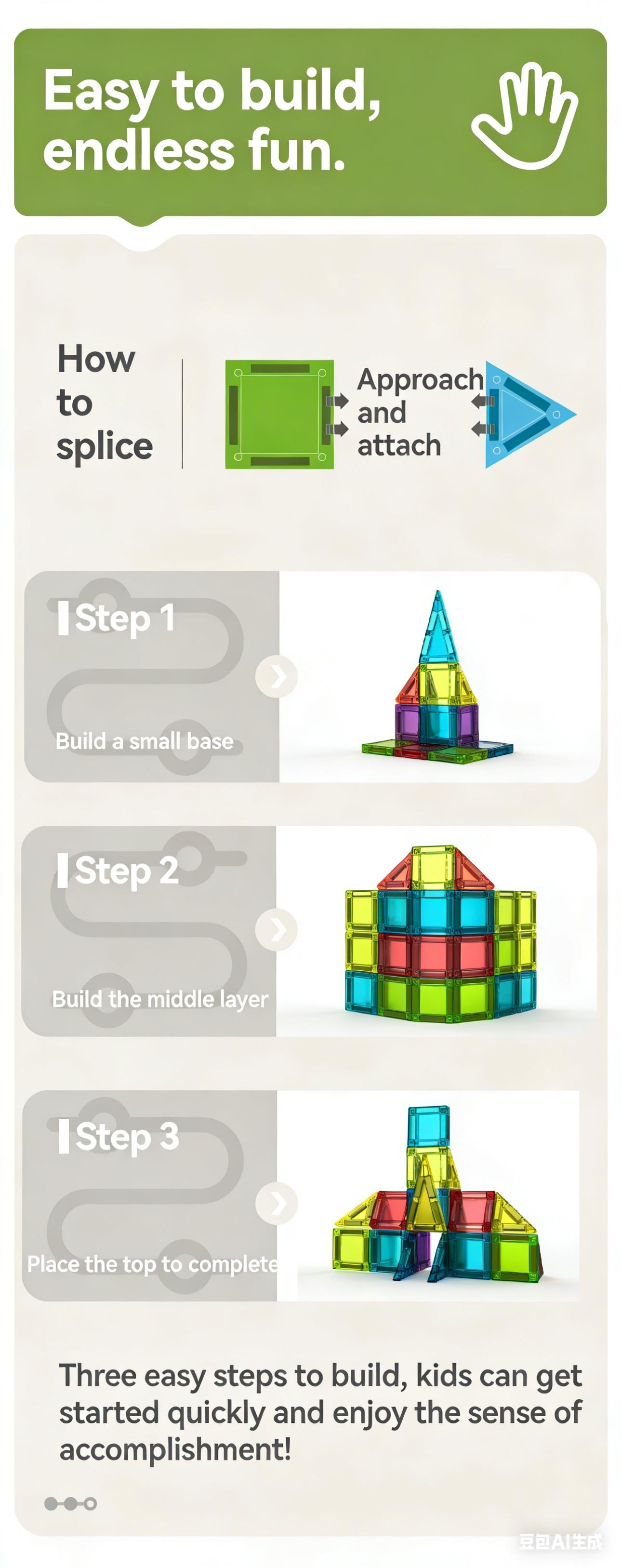 3.75cm Magnetic Color Window Tiles, Pocket Mini Portable Travel Iron Box Set, Educational Toy, Holiday Gift, Easter, Kids' Day, Christmas