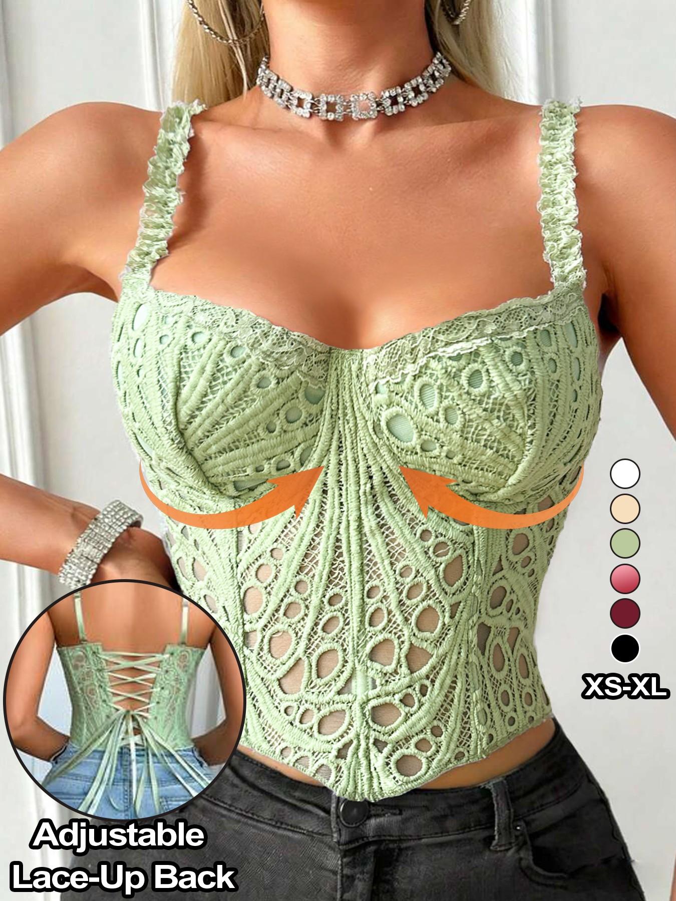 Women's Lace Bodysuit, Adjustable Straps, Backless Design, Embroidered Pattern, Comfortable Daily Wear, Valentine's/mother's Day Gift