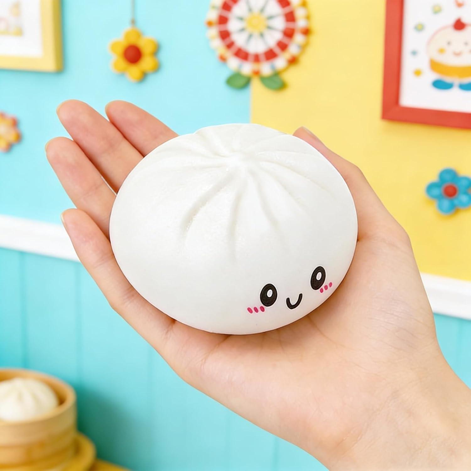 Elastic Baozi Pressure Ball Stress Relief Sensory Toy, Ideal for Kids and Adults, Perfect Birthday Party Gift, Compression Dough Ball