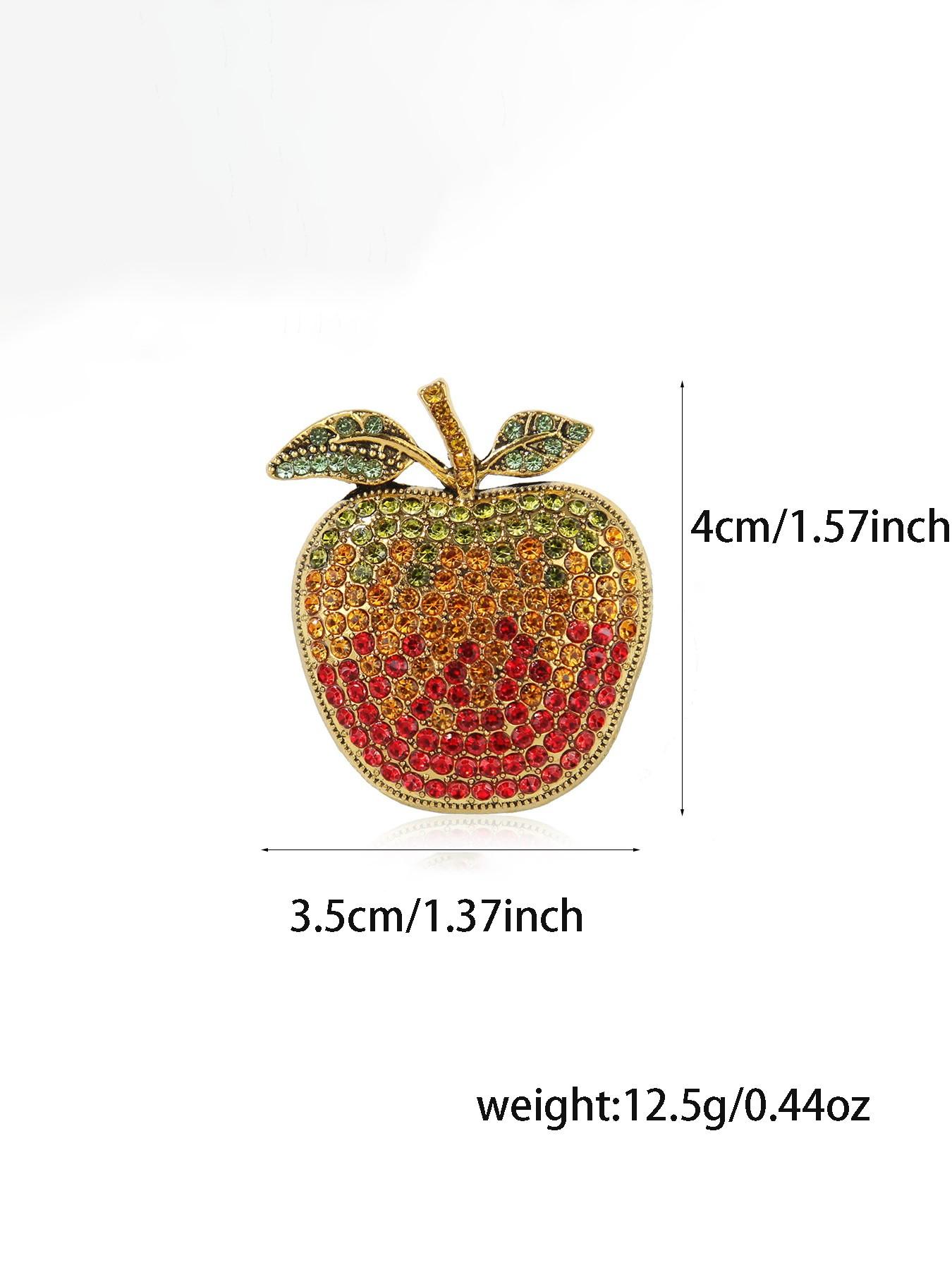 Cute Apple Brooch Unisex Clothing Accessory, Fun and Unique Design, Perfect for All Occasions, Stylish Pin for Men and Women