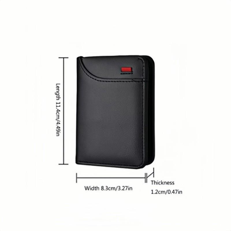 Fashion Minimalist Car Badge Wallet, Leather Mini Credit Card Case, Portable Small Wallet for Ford Models, Car Accessories