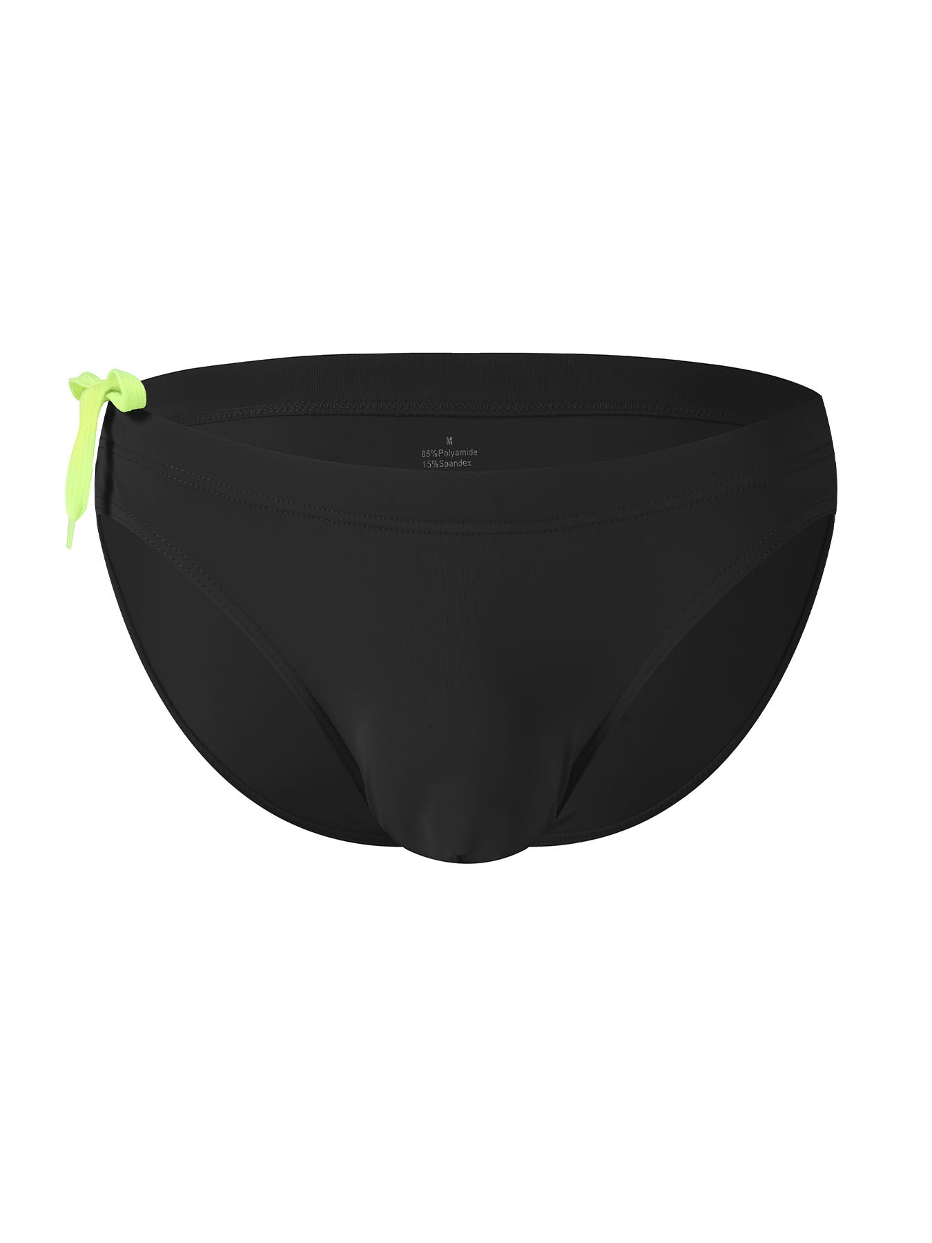 A set of solid-color drawstring bikini briefs for men, ruggedly handsome underwear, breathable, simple and lightweight, elastic and soft, skin-friendly triangle underwear for men, daily swimming pool training, swimming, fitness, beach swimming trunks.