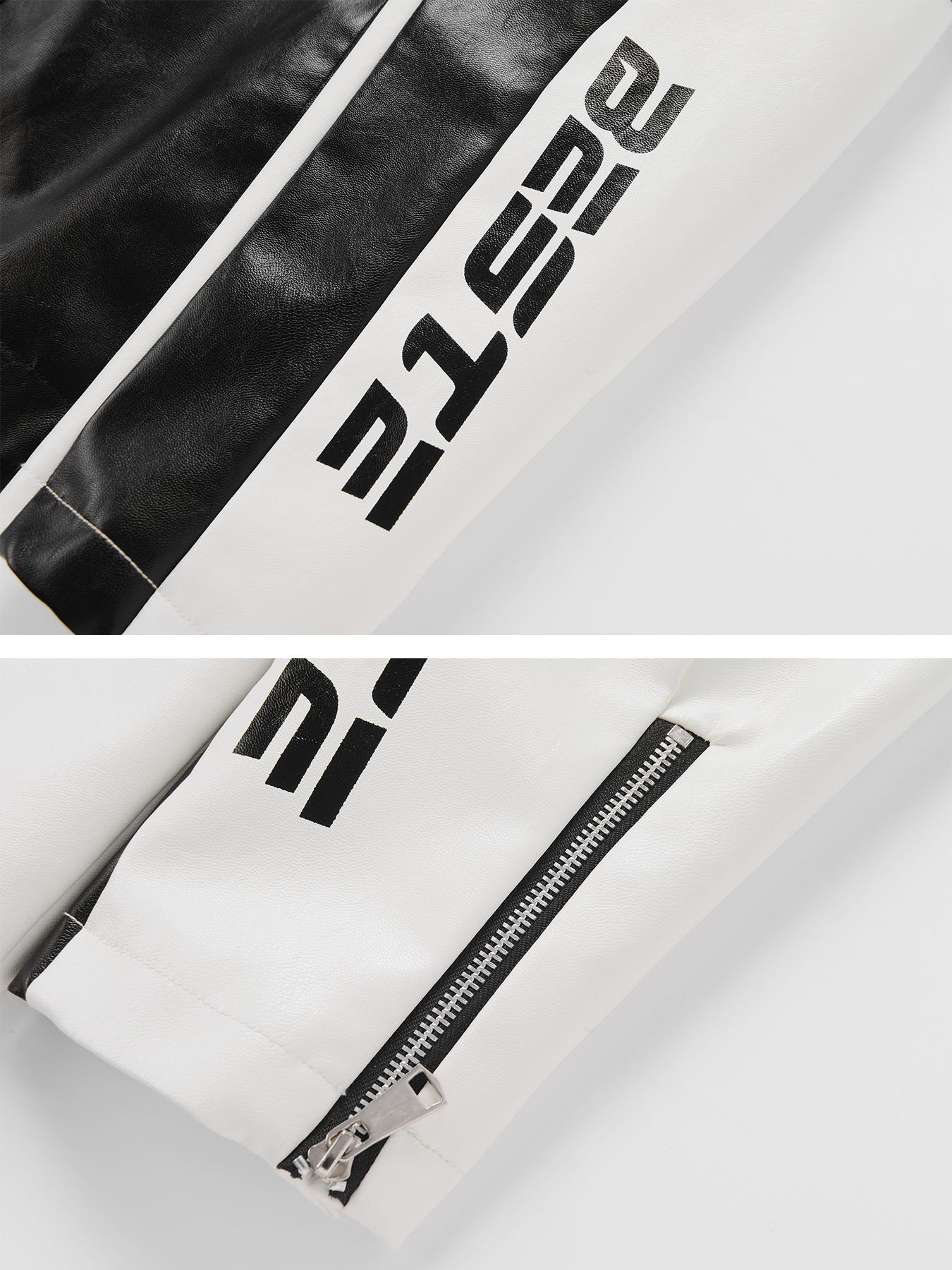 Men's PU Leather Motorcycle Jacket, Windproof Waterproof Warm Slim Fit,Comfortable Durable,Fashionable Knight Wear for Fall & Winter