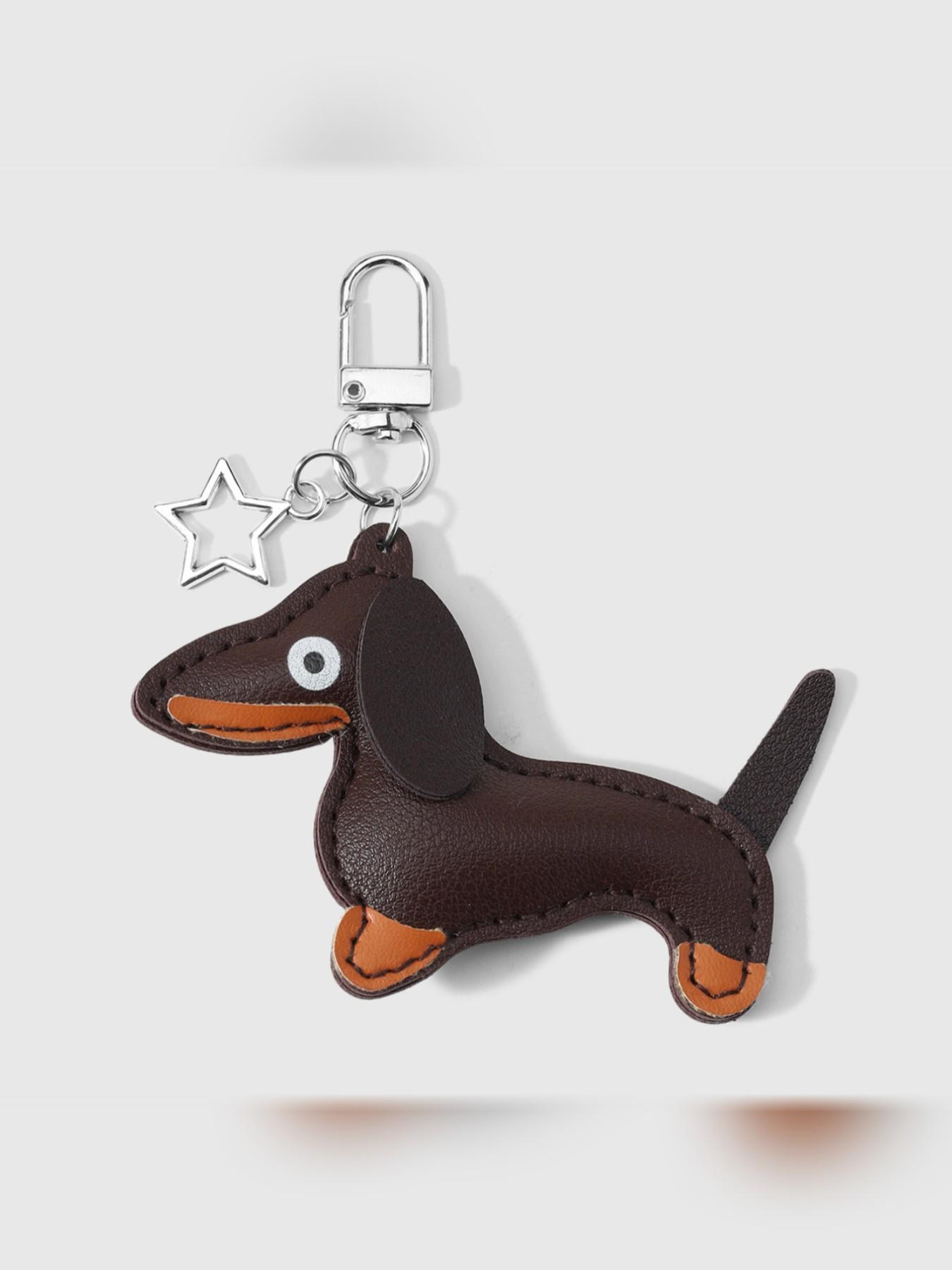 Cute Pug Dog Bag Charm, Marais Style Keychain Accessory, Animal Pattern, Casual Fashion, Suitable for All Seasons