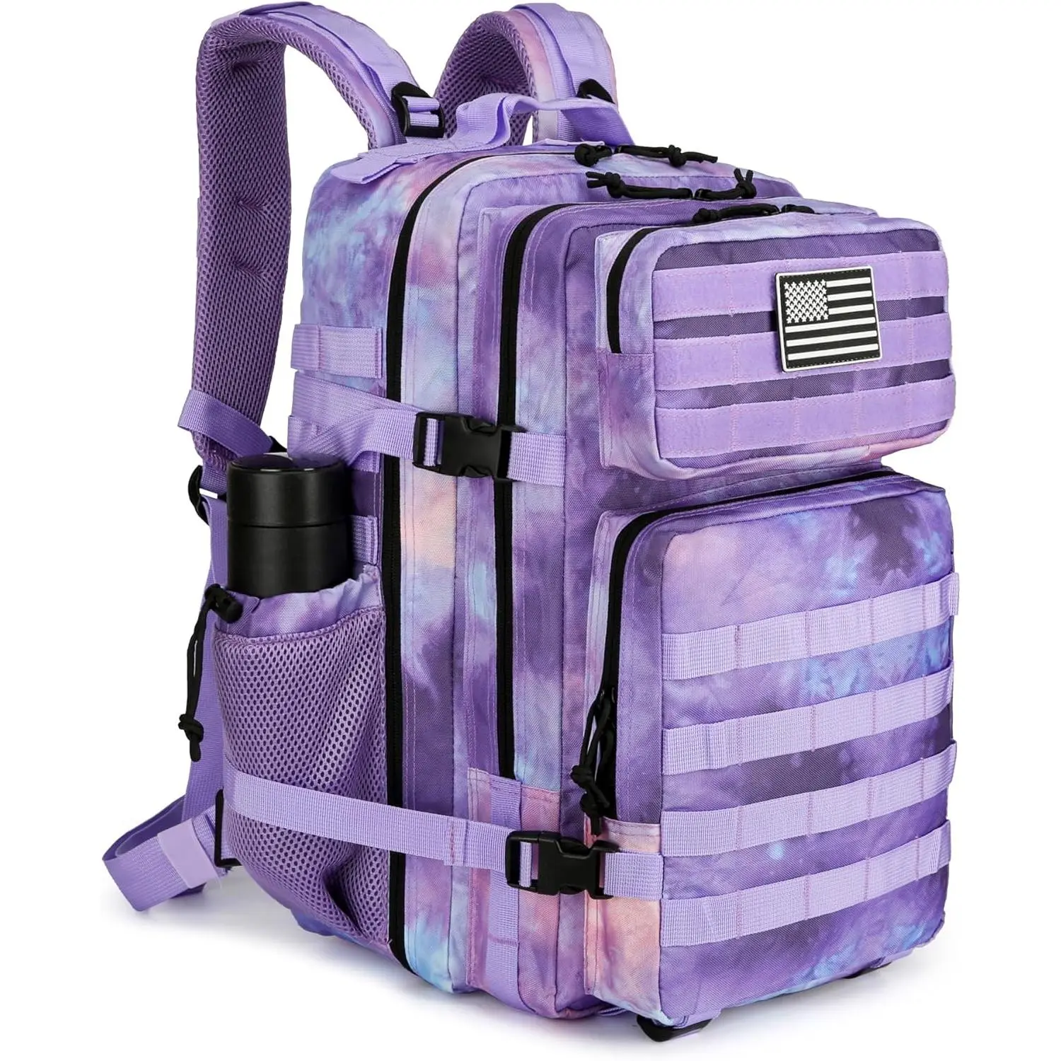 Unisex 45L Tactical Backpack, Water-Resistant Oxford Military Survival Rucksack for Adults with 17" Laptop Compartment & MOLLE System for Camping, Daypack, Multi Purpose Rucksack, Hiking Backpack, Laptop Backpacks